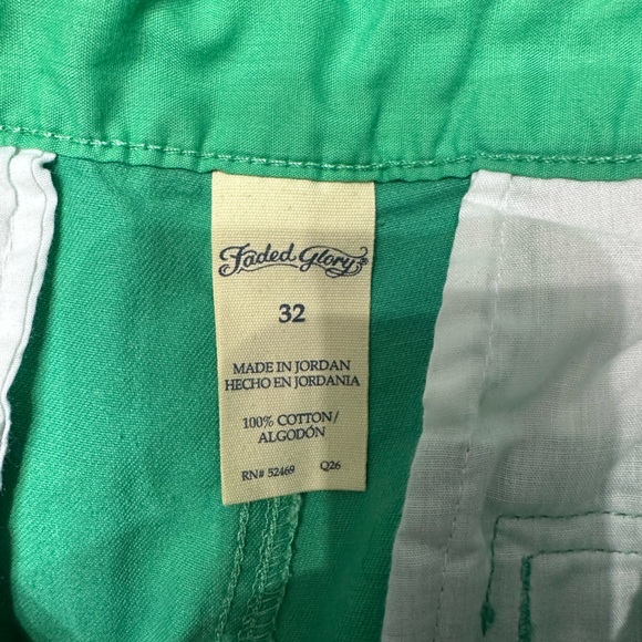 NWT Faded Glory - Green Chino Shorts - Free with bundle of 2+ items - Picture 5 of 7